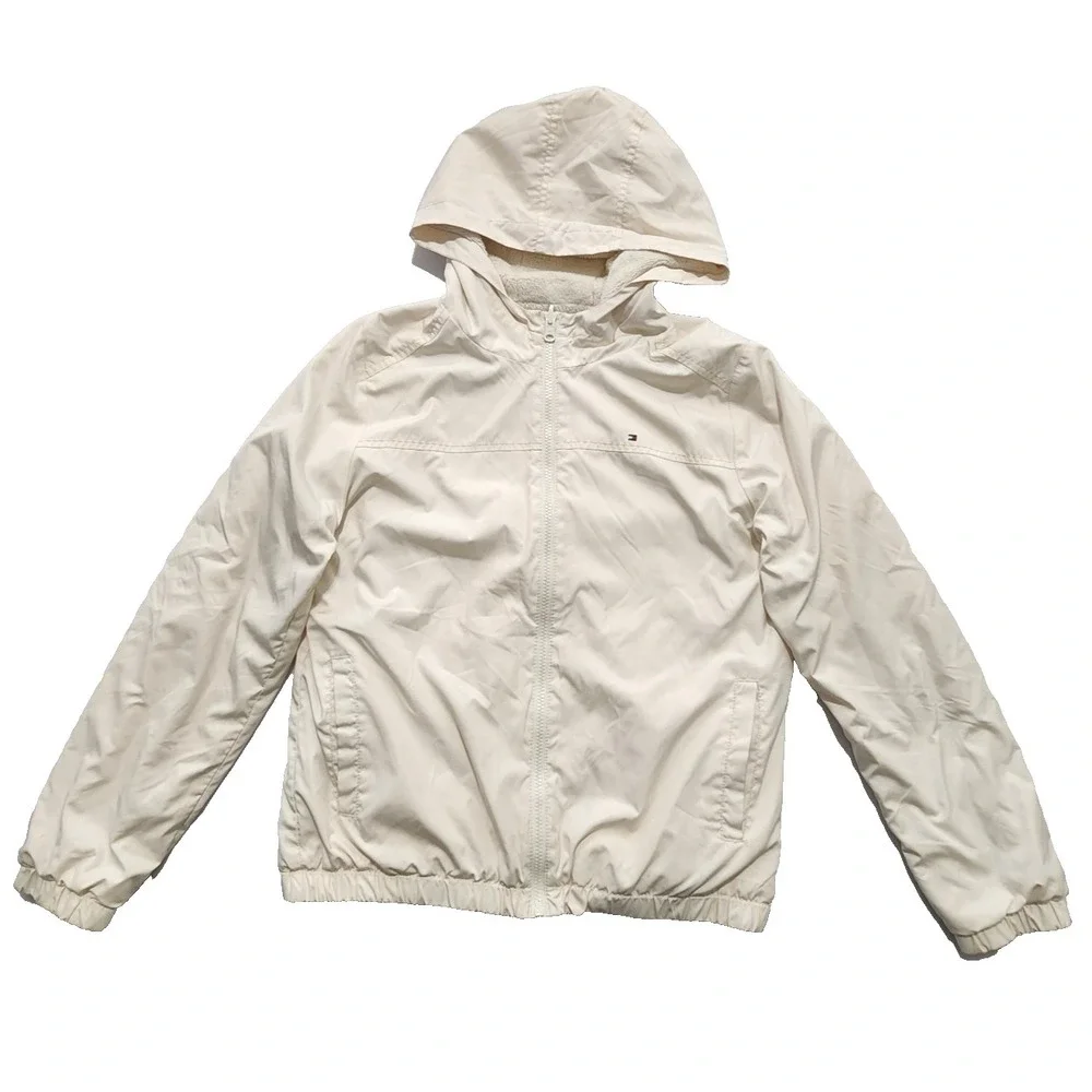 Tommy Hilfiger Girl Reversible Fleece Hooded‎ Jacket Size M
